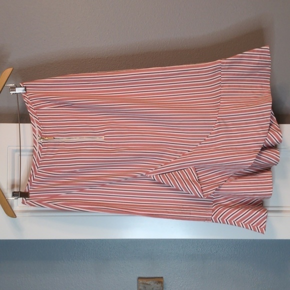 Ted Baker London Striped Layered Ruffle Midi Skirt Size 6 New - Picture 5 of 12